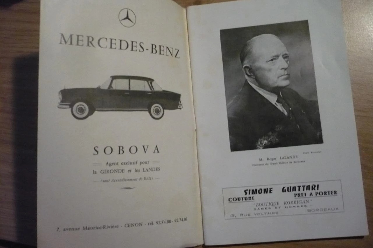 PROGRAMA OFICIAL DO GRANDE TEATRO DE BORDEAUX - Temporada 1963-1964 – photo 2